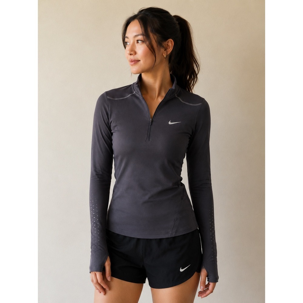 Nike Swift Therma-FIT ADV Running Half Zip Pullover XS Gray Reflective NWT